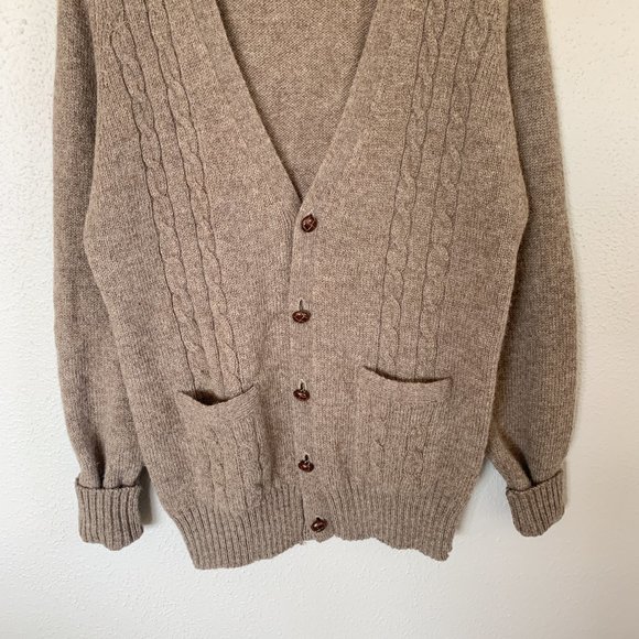 vintage | Finalist Brown Wool Button Up Cardigan - Picture 4 of 11